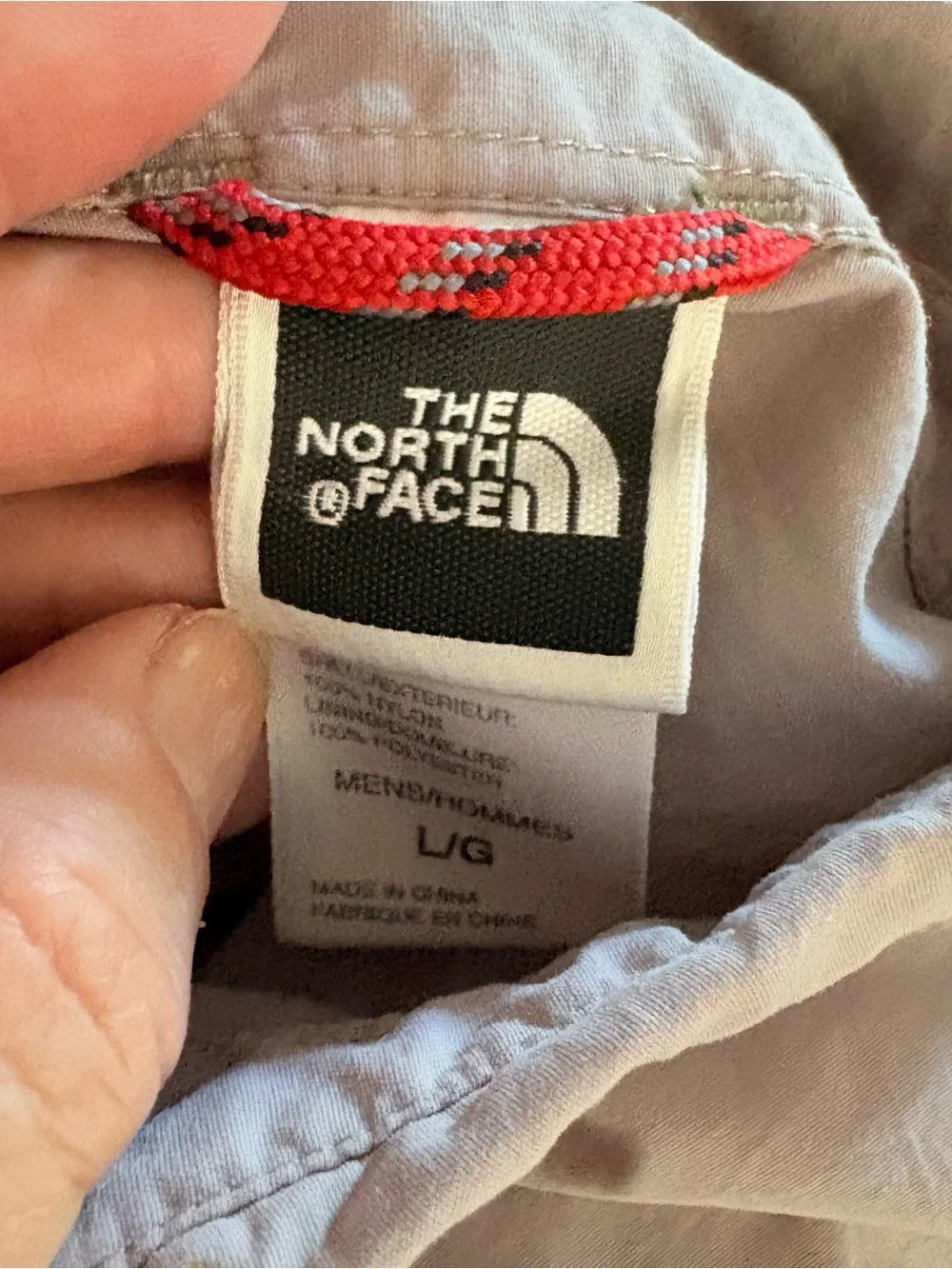 The North Face Men’s Large L/S Hiking Roll Sleeve Camp Outdoor Shirt Gray Button